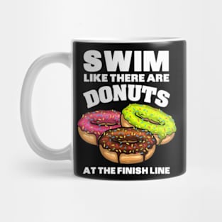 Best Swimming Art Women Swimmer Donut Lover Swimming Mug